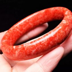 57.6mm Natural Rose Ice Rhodochrosite Gemstone Beads Love Bracelet