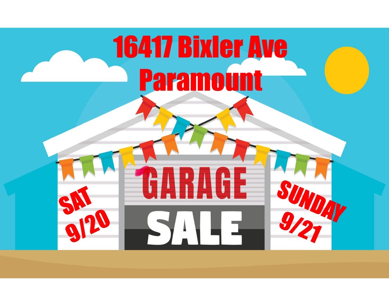 Garage Sale-back house (x streets Downey & Jackson)