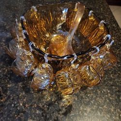 Vintage Amber Glass Ware