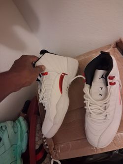 Air Jordan 12 White Red Black Sneakers