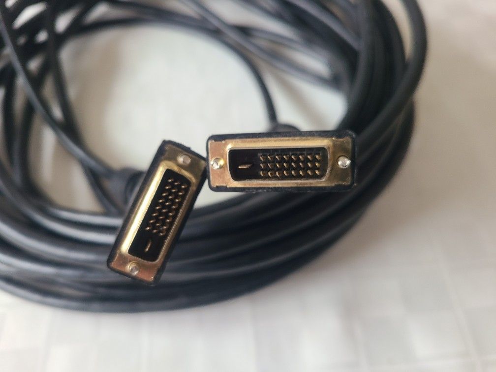 DVI Cable 50ft, DVI to DVI Dual Link Monitor Cable for Gaming PC, Laptop, Projector,  Monitor-Black
