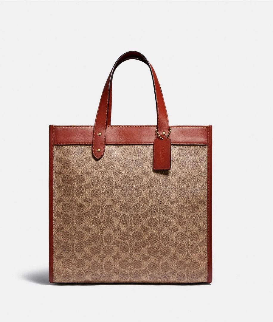 Coach Field Tote in Signature Canvas with Horse and Carriage Print