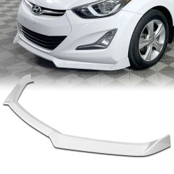 For 2011 2012 2013 Hyundai Elantra Sedan Painted White Front Bumper Spoiler Splitter Lip -(2-PU-327-PWH