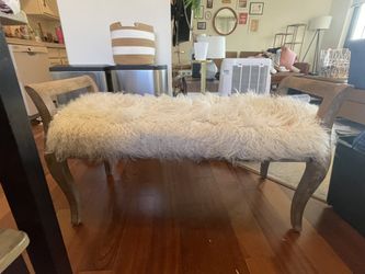 Faux Fur Bench