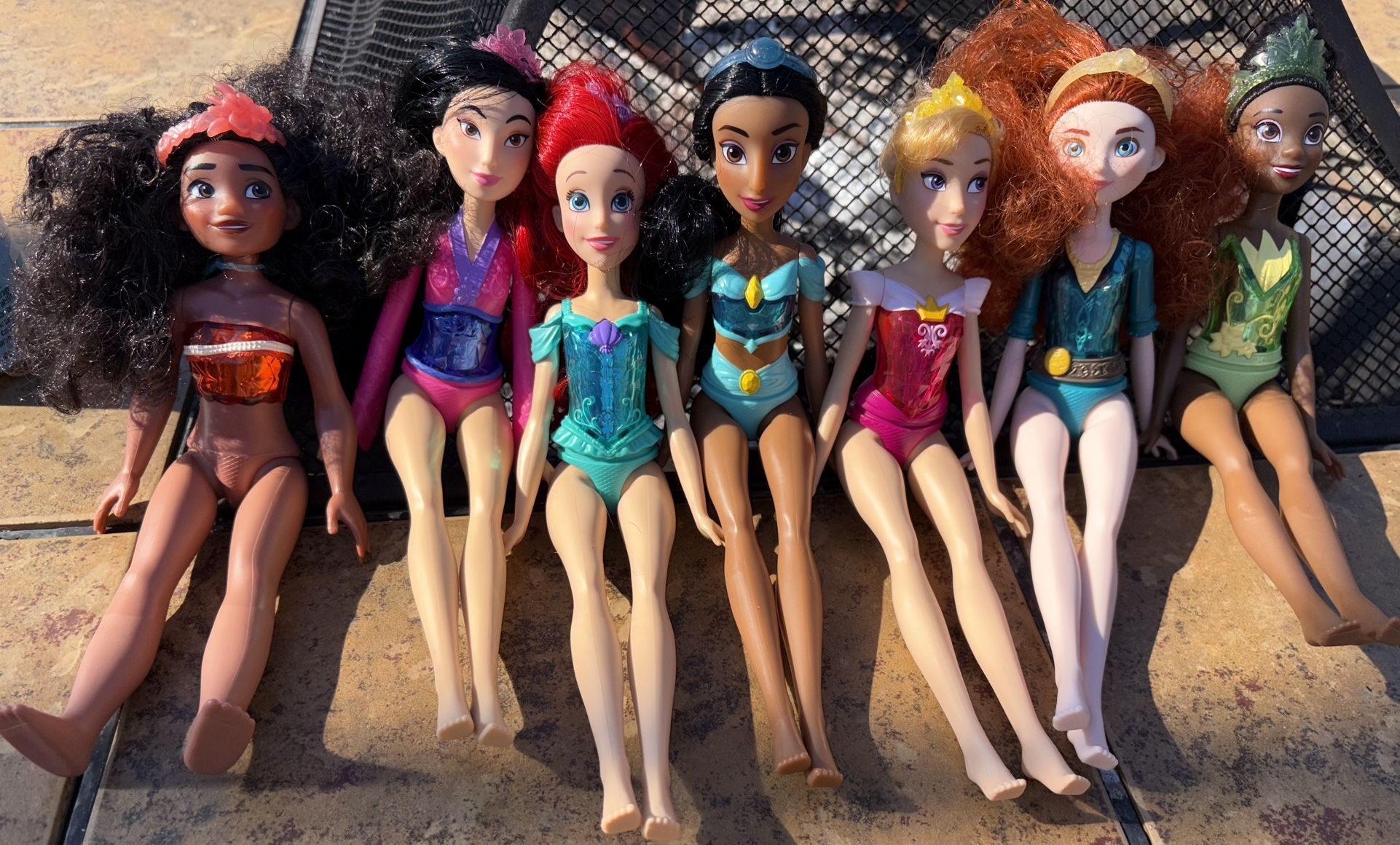 Lot Of 8 Princess Dolls (will Add Snow White in Just Not Pictured)