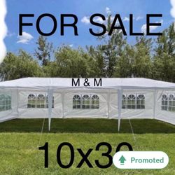 10x30 Canopy with Sidewalls and Windows, Outdoor Instant Canopy Tent for Parties