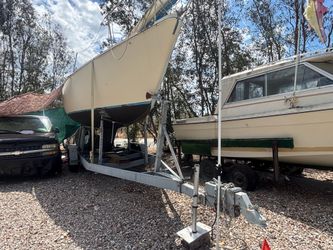 28’ heavy duty 6 lug adjustable sailboat trailer