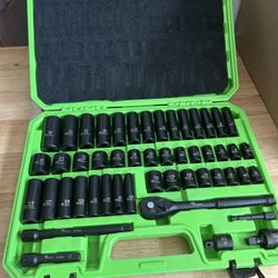 50 Piece 3/8” Drive Master  Impact socket set with Carry case.
