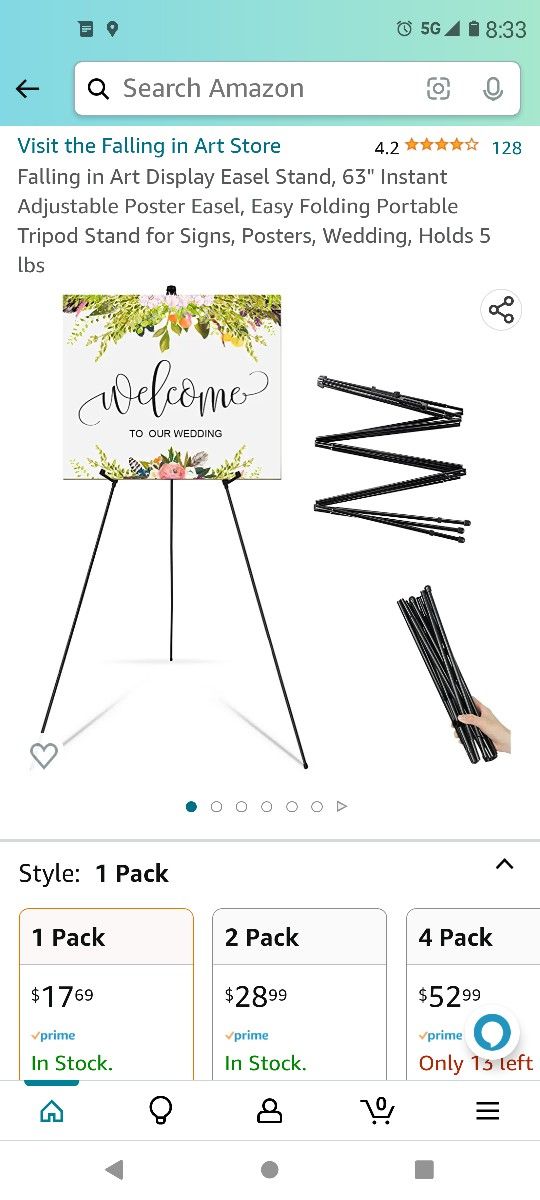 Easel Stand For Art Or Picture