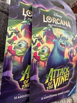 Disney Lorcana Attack of the Vine! Booster Packs – 2 Pack Lot
