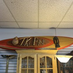 Vintage Wooden Surfboard Wall Art 