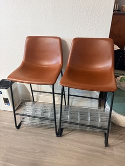 2 practically new stools