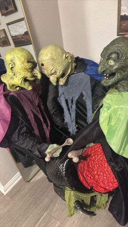 Animated Halloween Witch Trio Decoration