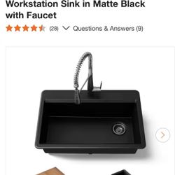 Kohler Lassen 33in Sink With Faucet