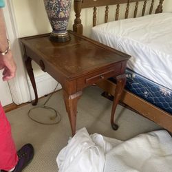 Retro Vintage Solid Wood End Table 2