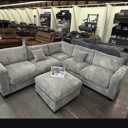 Brand New Comfy Super Plush Corduroy Sectional 