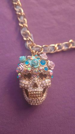 Betsy Johnson Sugar skull necklace