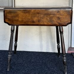 Vintage Antique Wooden Folding Leaf Table
