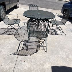 All Iron Patio Table And Chairs 