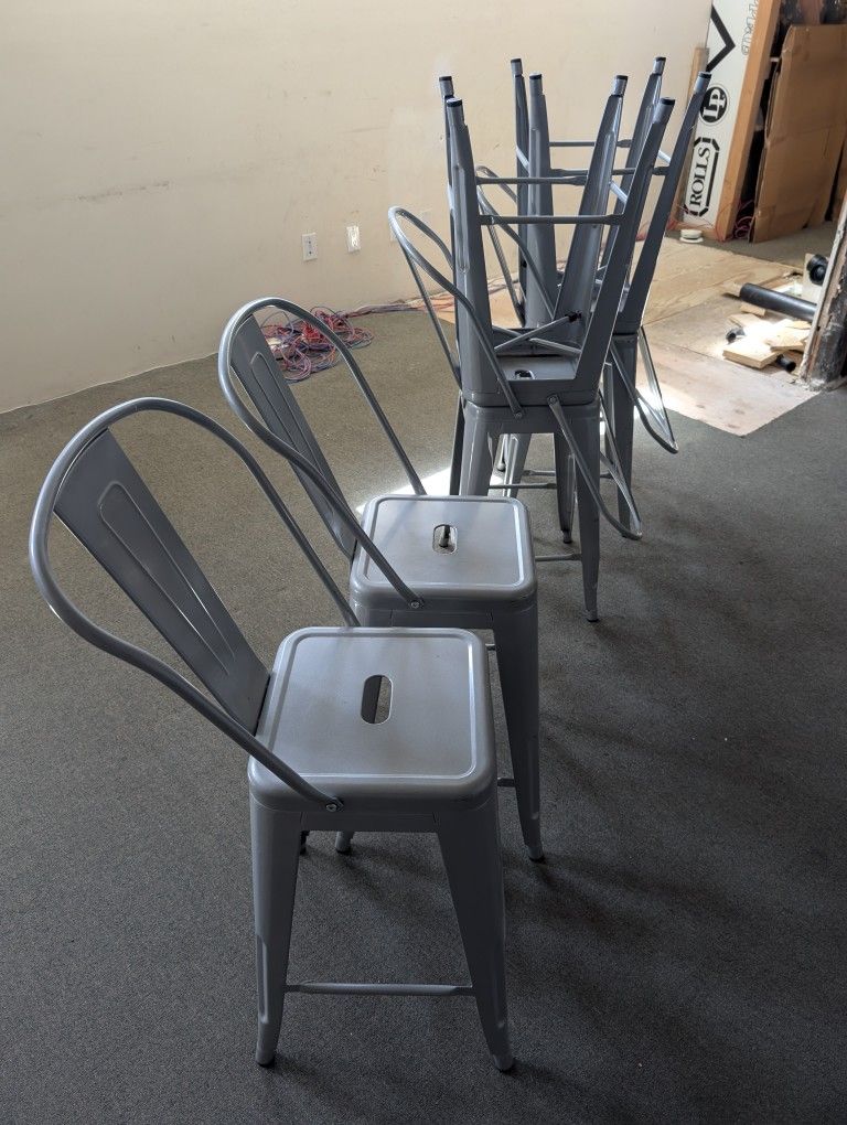 6 Modern Metal Chairs