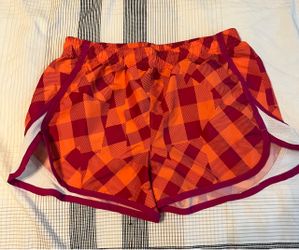 Under Armour Kids Plaid Orange and Red Shorts