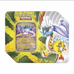 Pokemon TCG Paradise Dragona Raging Bolt ex Metal Tin w/ 5 Booster Packs