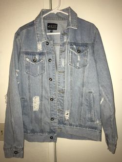 distressed jean jacket