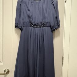 Max And Cleo Steel Blue Dress, Size 6