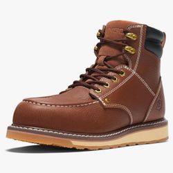 Botas de trabajo punta de acero para hombre, botas de trabajo impermeables de 6 pulgadas talla 10