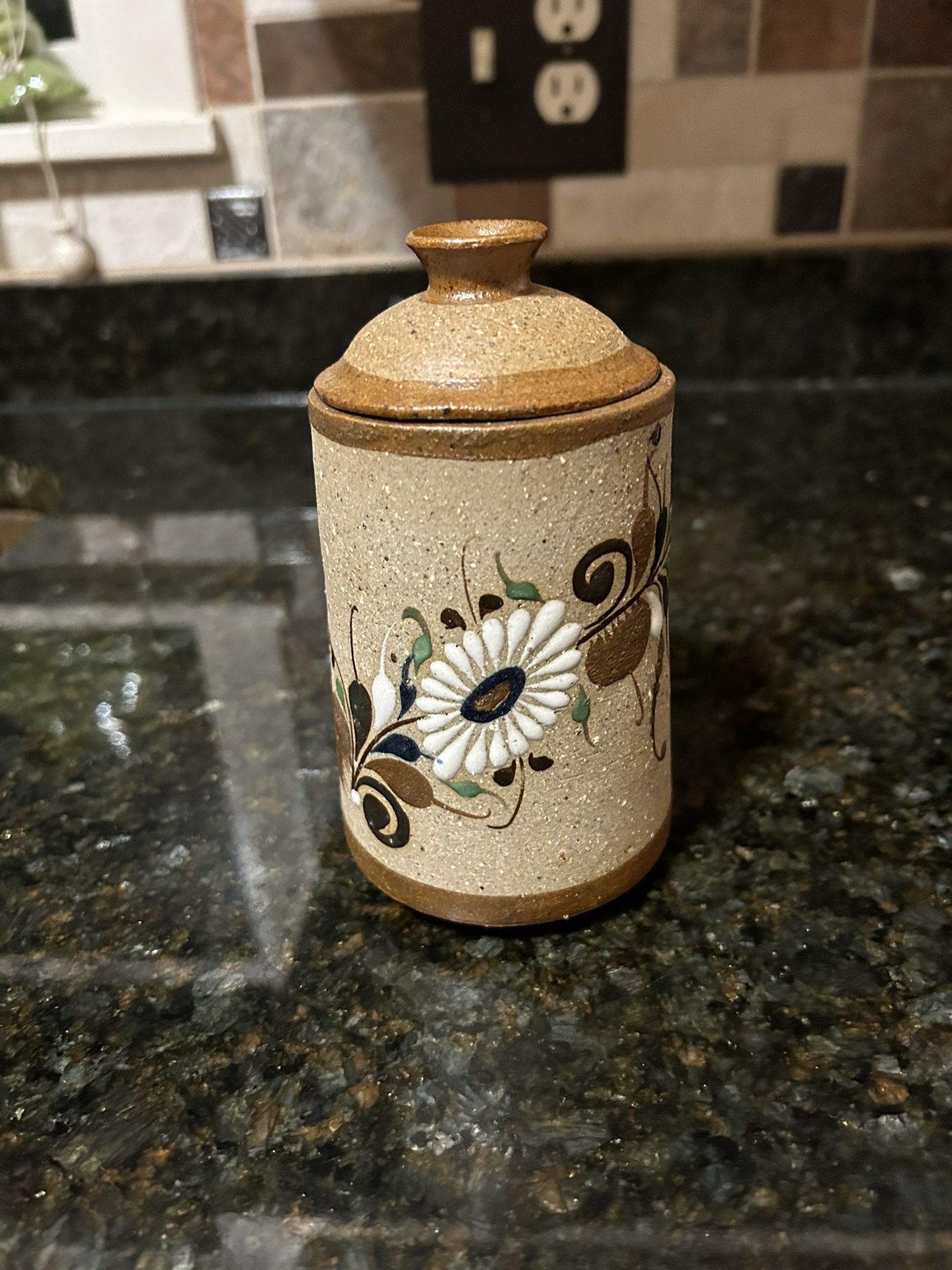 Vintage Tonala Small Lidded Jar
