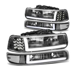 99-02 Chevy Silverado|00-06 Chevy Tahoe/Suburban LED Headlights Faros Calaveras Micas Luces 