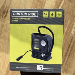 Tire inflator air compressor for car