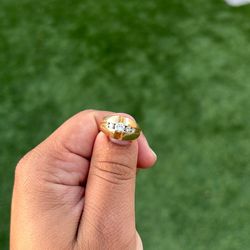 14k diamond ring natural stones