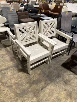 2 Pcs Outdoor Dining Chairs
