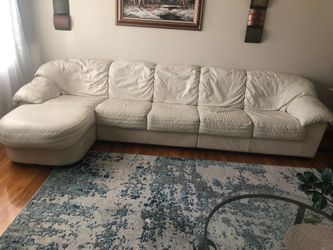 3 piece leather sectional couch