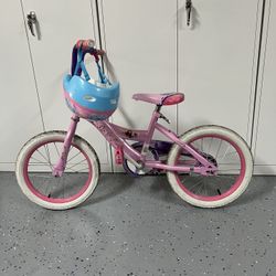 16" Girls Princess Bike & Helmet 