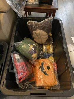 Bins of Used Costumes different Prices