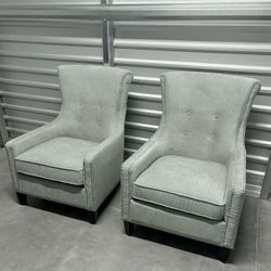 Upholstered nailhead chair