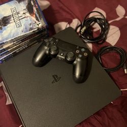PlayStation 4 With Games And Headphones