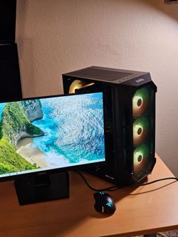 Complete Gaming PC Setup – R9 380, i5, 16GB RAM, ASUS 1080p Monitor & Razer Mouse