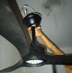 Ceiling fan with remote control