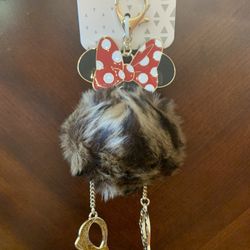 Disney Minnie Pom Pom Bag Charm