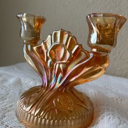 1930’s Carnival Glass Candlestick Holder 
