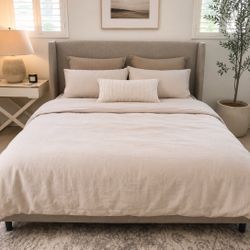 King Boucle Bed Frame 