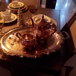 Silver Dinnerware Serving Set All 12 Pieces