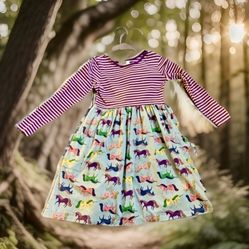 Hanna Andersson girl's Unicorn Dress size 150, 12 youth