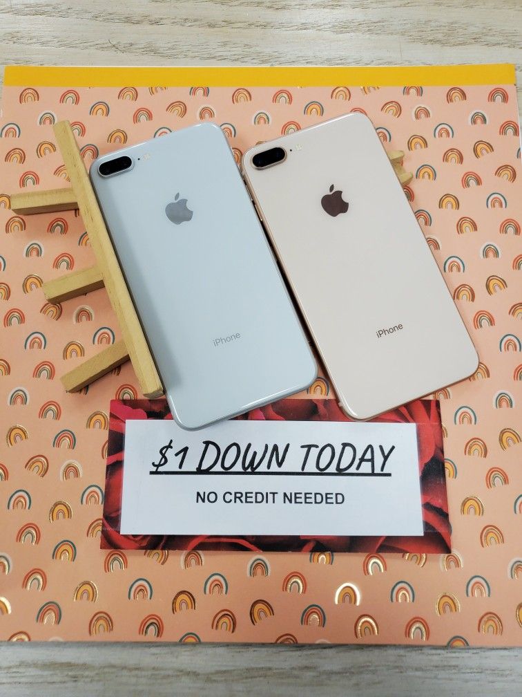 Apple IPhone 8 Plus Unlocked - $1 DOWN TODAY, NO CREDIT NEEDED