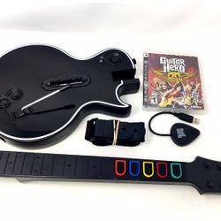 Guitar Hero Gibson Les Paul Wireless Guitar w/ Dongle & Game (Playstation 3 PS3)