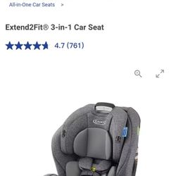 Car Seat - Graco Extend2Fit 3-in-1 Car Seat 