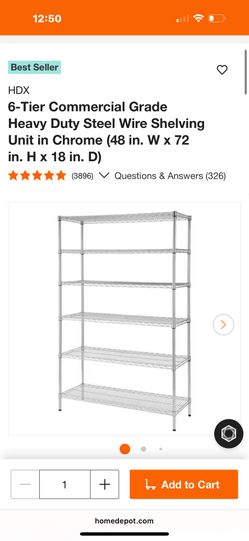 New Heavy Duty Rack Originally Six Tier, But One Shelf Is Broken So It Can Be Used As A 5 Tier Instead